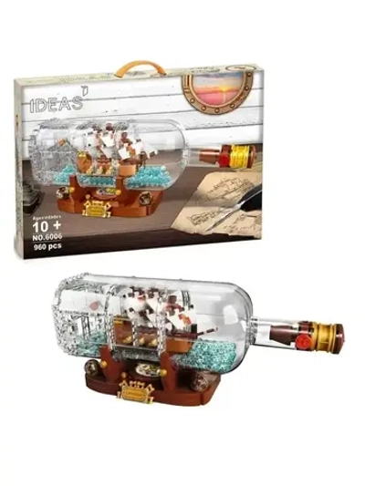 Конструктор IDEAS Корабль в бутылке 1078 деталей