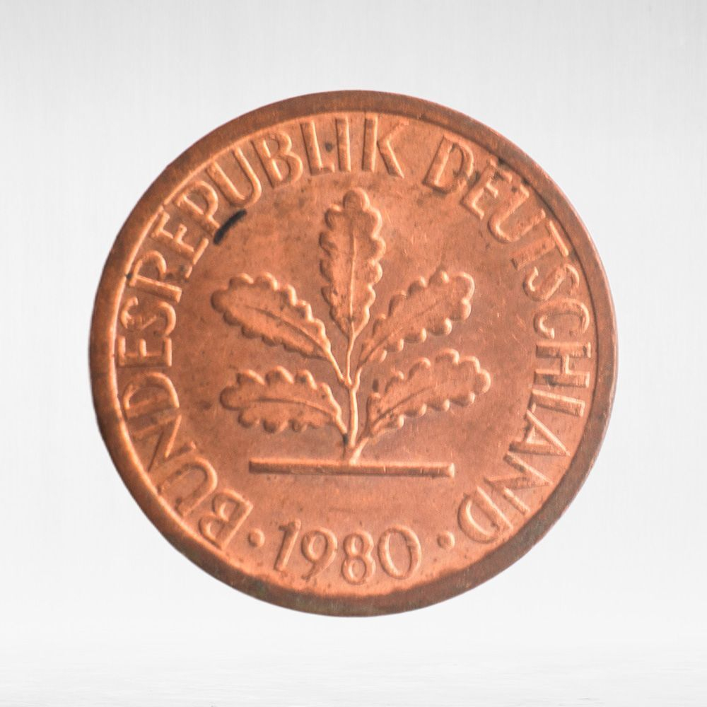 Germany, 1 Pfennig, 1980, (Stuttgart Mint - "F"), VF