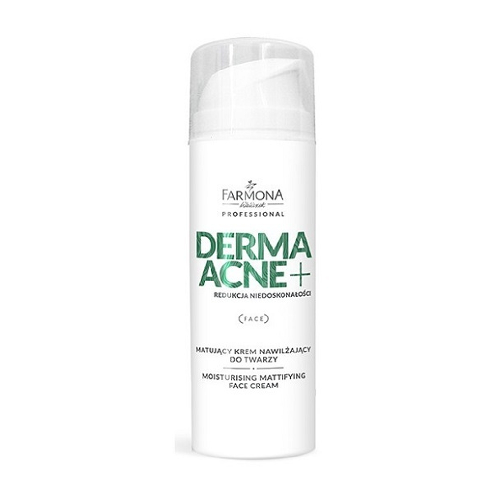 Матирующий увлажняющий крем с содержанием AHA кислот Farmona Dermaacne+ Moisturising Mattifying Face Cream 150мл