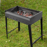 Мангал сварной, 605 х 375 х 138/640 мм, сталь 2 мм, Camping Palisad