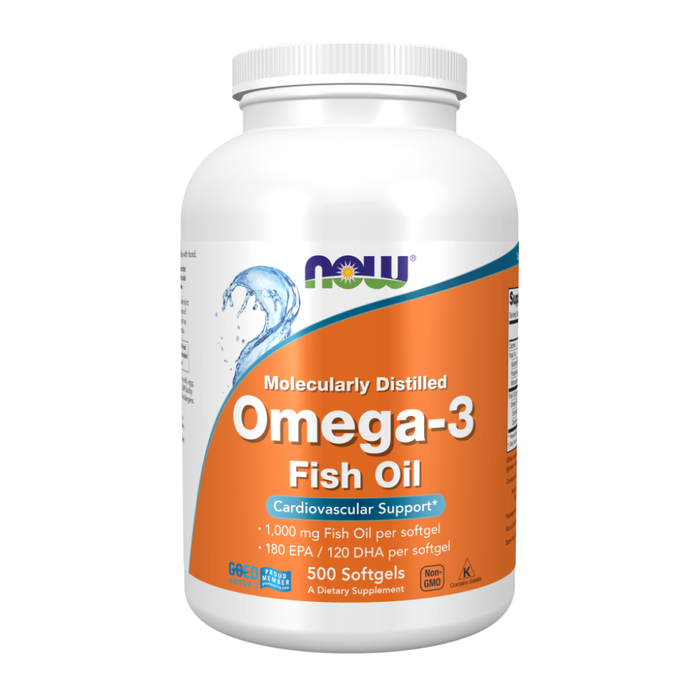 Омега-3, Omega-3, Now Foods, 500 капсул