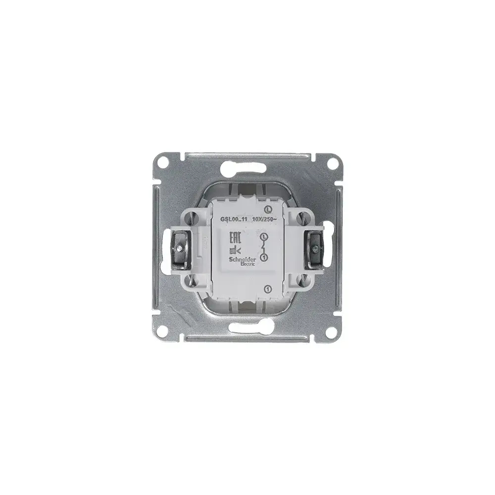 GLOSSA 1-клавишный ВЫКЛЮЧАТЕЛЬ, сх.1, 10AX, механизм, ПЛАТИНА