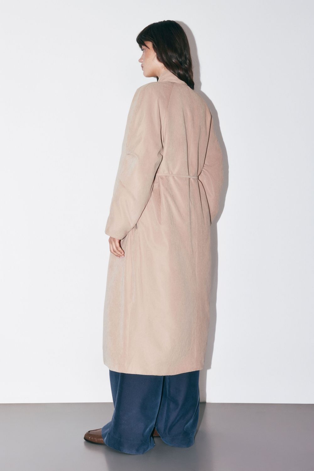 Пальто утепленное на запах "Беж" женское