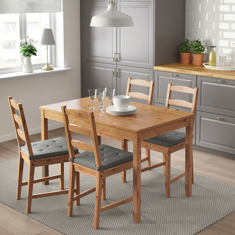 Подушка на стул IKEA JUSTINA (ЮСТИНА), Серый, 35 / 42х40х4 см