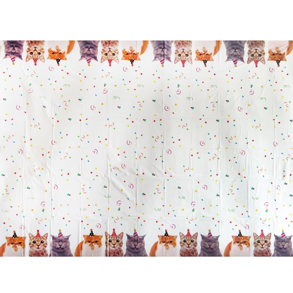 Скатерть полиэтиленовая «Котики» фотографичные, 130×180 см