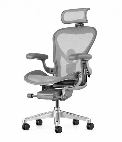 Кресло Herman Miller Aeron Carbon Polished Aluminium, размер C