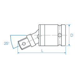 KING TONY (4797P) Кардан ударный 1/2", с шариковым фиксатором