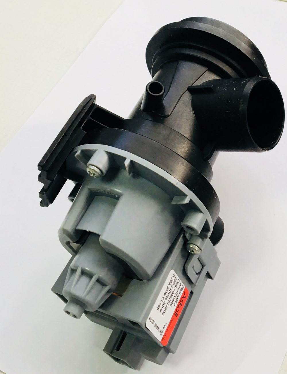 Помпа сливная с улиткой для стиральных машин Indesit, Ariston с вертикальной загрузкой 302918, 141862, 111409