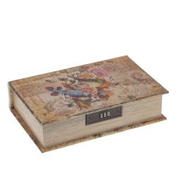 GAEM Шкатулка-книга с кодовым замком, L17,5 W7 H27 см