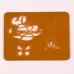 Акриловый набор «С днём рождения», с сердцами и бабочками, цвет золото