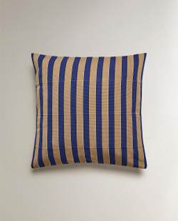 Zara Home наволочка декоративная из полиэстера, синий, в полоску, 45x45 см