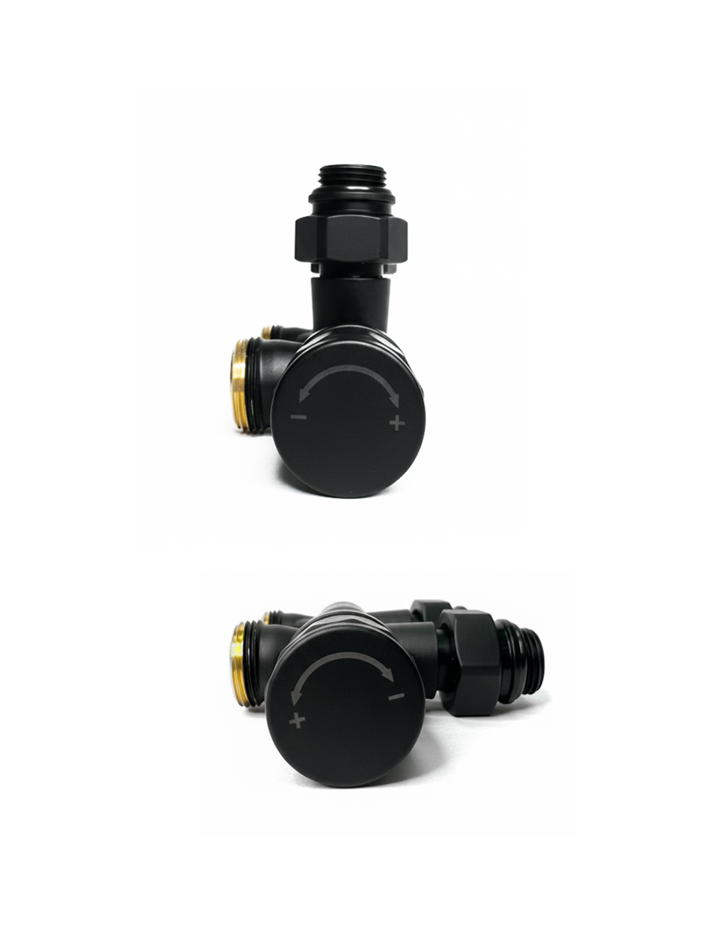 Комплект термостатический универсальный Thermo, 1/2" x 3/4", с термоголовкой, черный