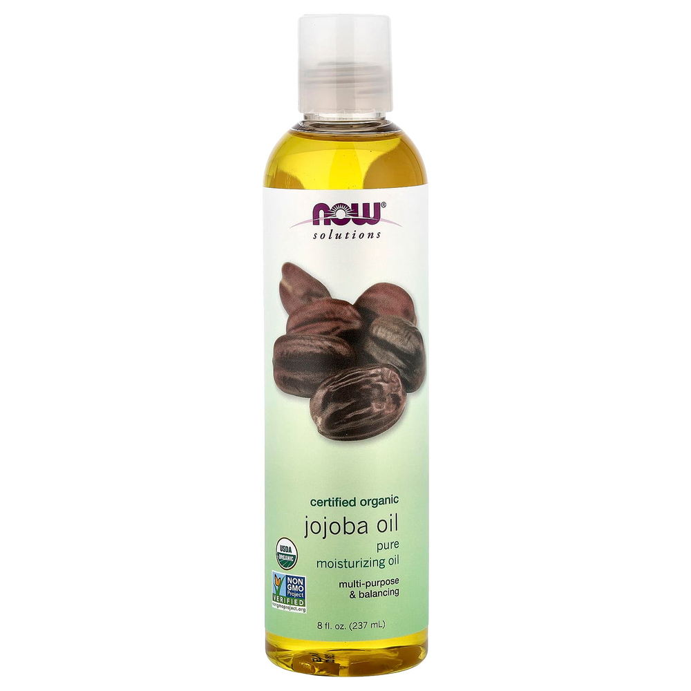 NOW Foods, Solutions, сертифицированный органический продукт, масло жожоба, 237 мл
