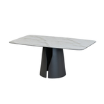 Стол овальный GIO 160, керамика матовая, белая