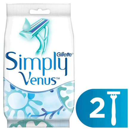 SIMPLY VENUS 2  2шт. Бритвы одноразовые для женщин