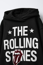 Худи с принтом rolling stones © и стразами