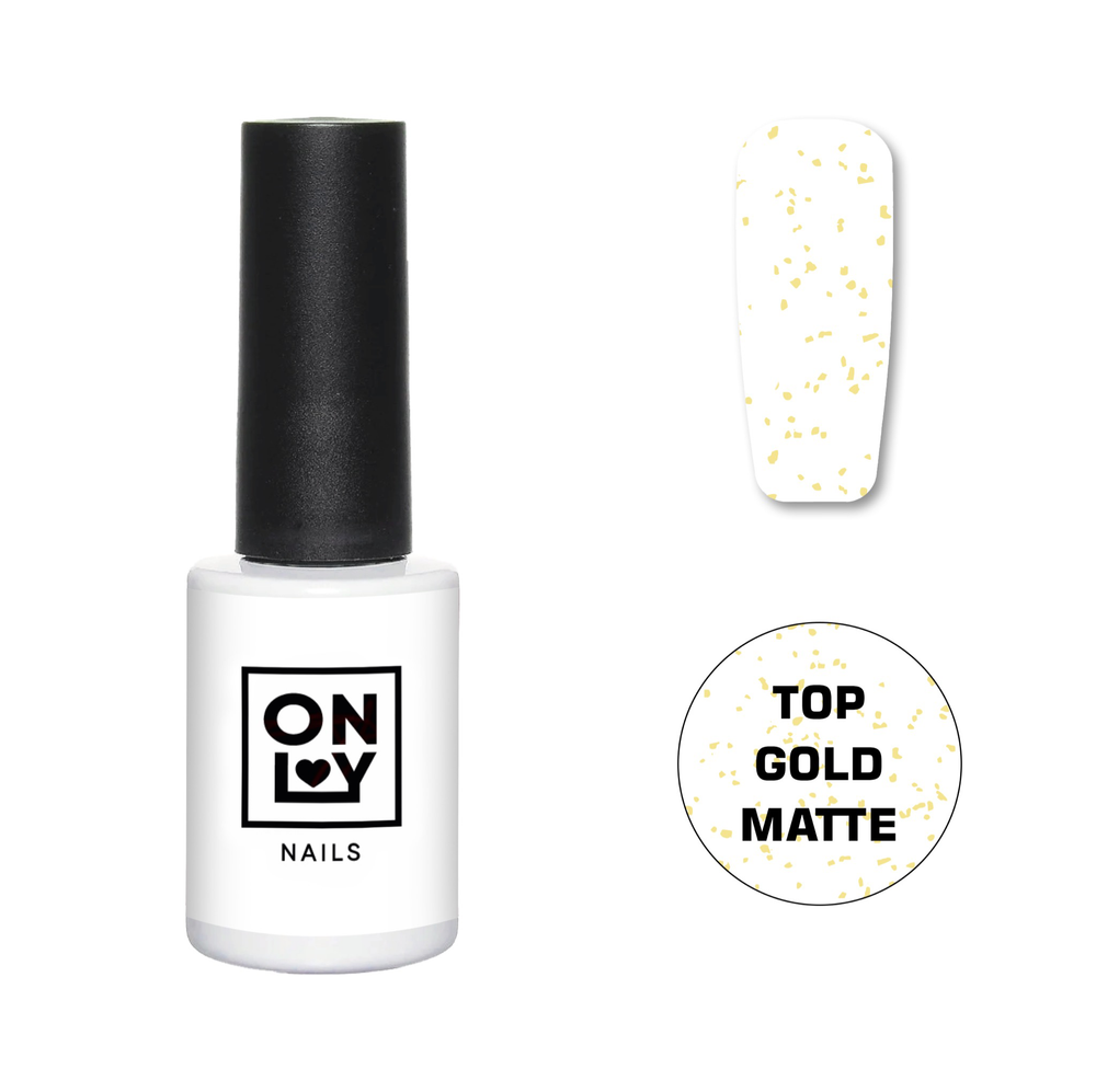 OnlyNails Top Matte Gold, 10мл