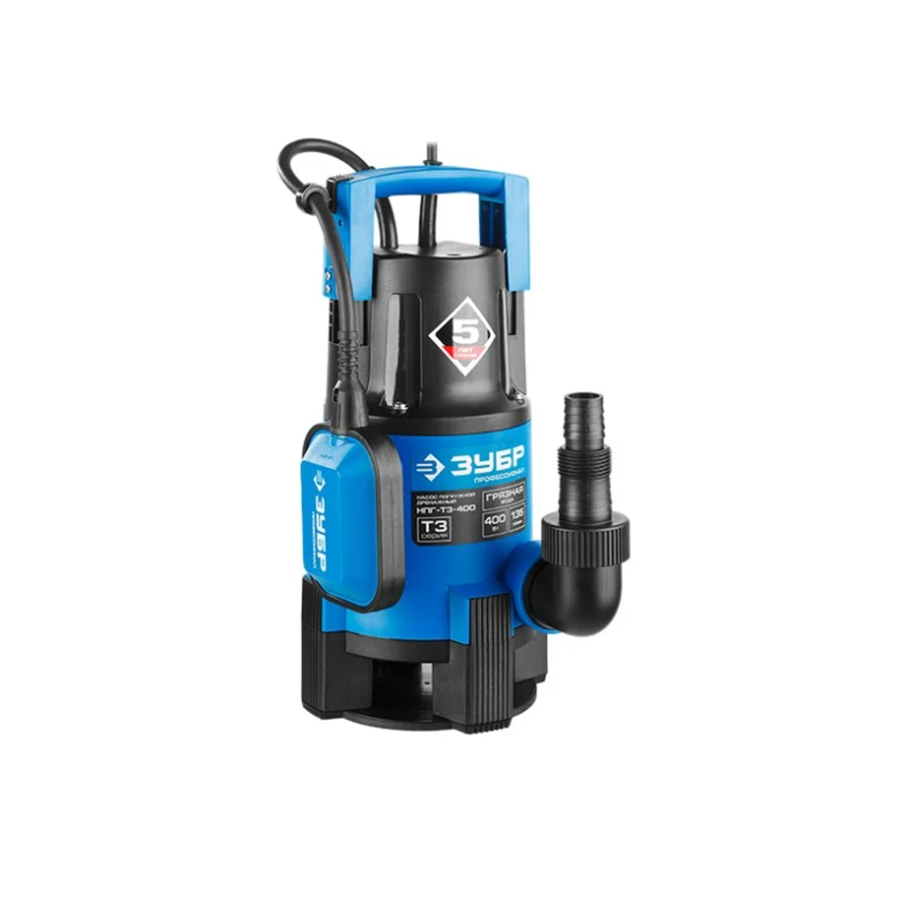 Дренажный насос для грязной воды Зубр НПГ-Т3-400