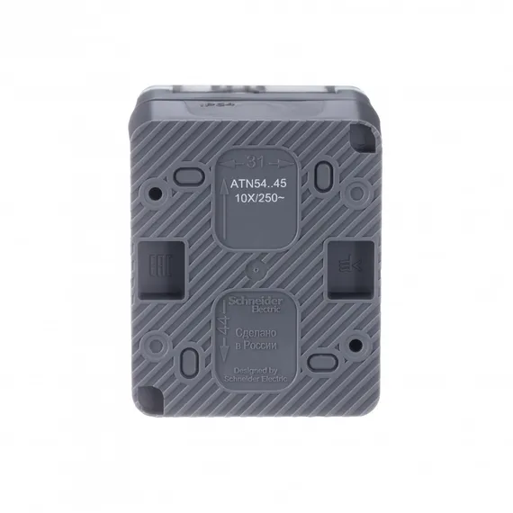 Розетка 1-м ОП AtlasDesign PROFI 16А IP54 250В заземл. защ. шторки антрацит SE ATN544045