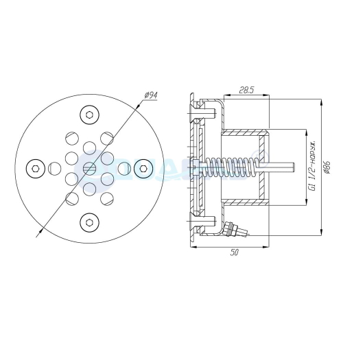 ФП.091.4 Форсунка Н-200 д.90 регулируемая 1,5" (наружн.) пленка