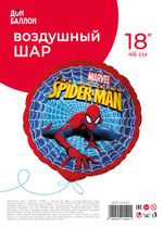 Шар (18''/46 см) Круг, Человек Паук, Дизайн №1, 1 шт. в уп.