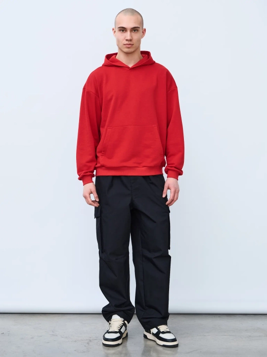 Худи оверсайз без начеса (красный)