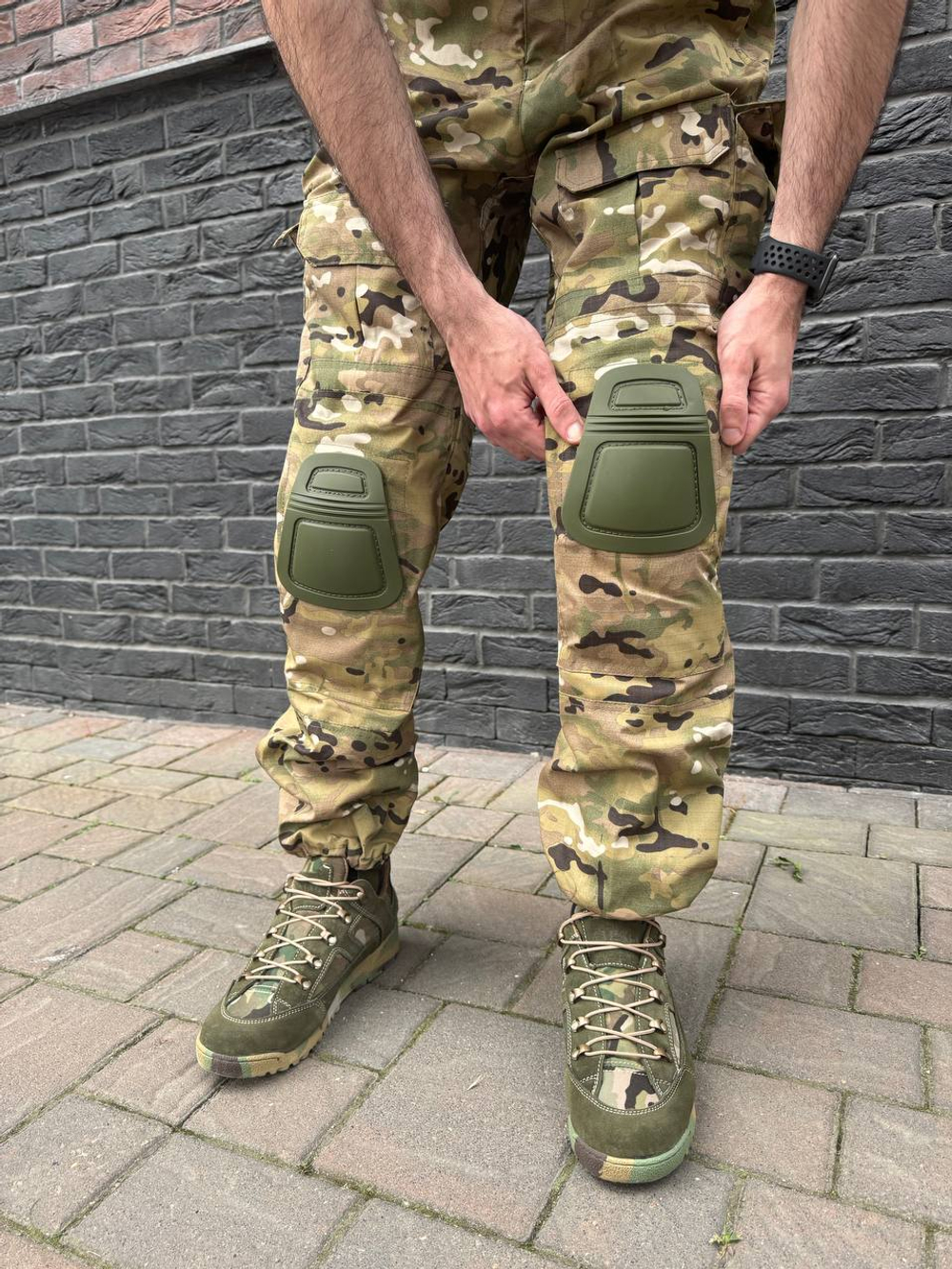 Тактический костюм горка с наколенниками и налокотниками мультикам