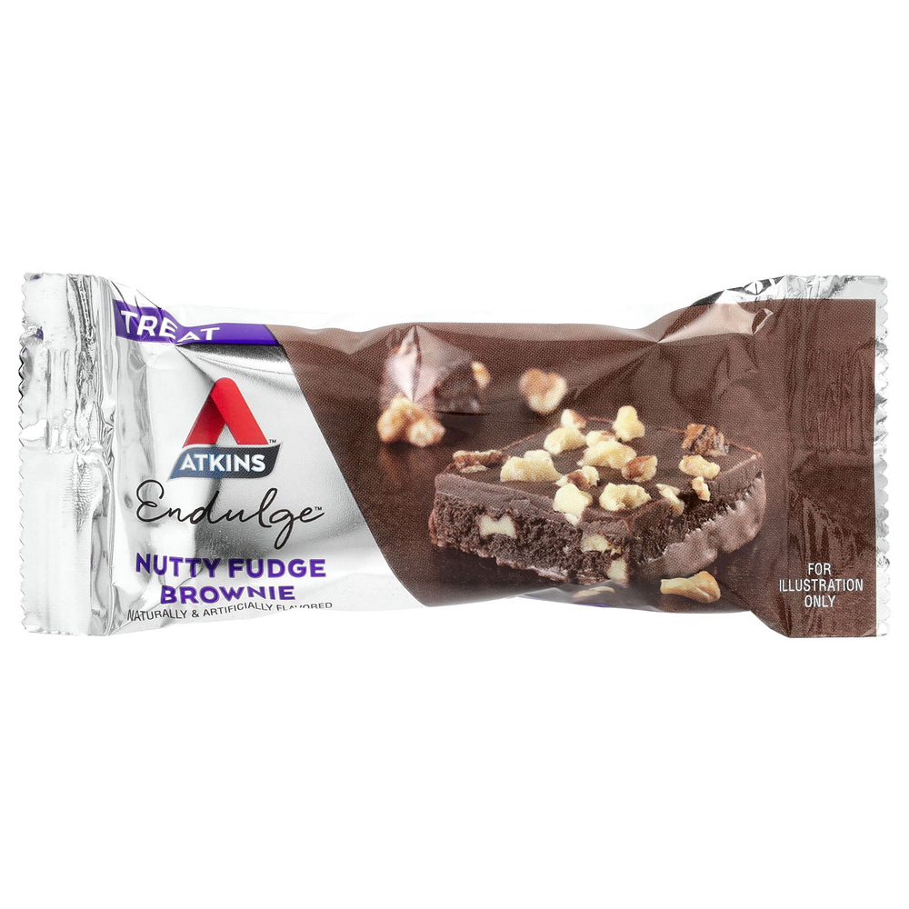 Atkins, Endulge, брауни с орехами, 5 батончиков, 1.41 унции (40 г) каждый