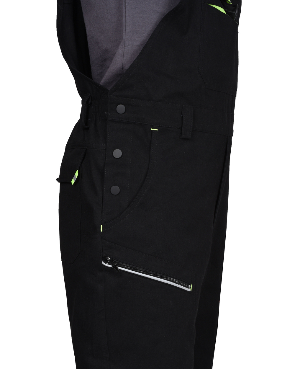 Полукомбинезон СИРИУС-ДЕКСТЕР черный с лимонной отделкой, тк. стрейч с ВО
