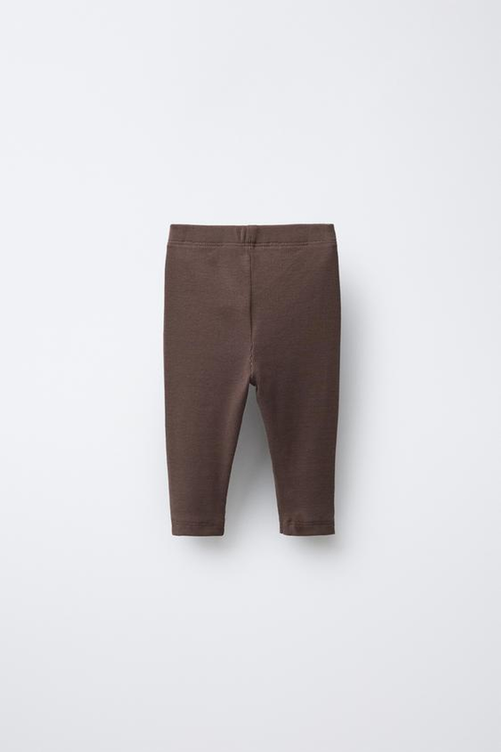 ZARA НАБОР ИЗ ДВУХ ОДНОТОННЫХ ЛЕГИНСОВ, КОРИЧНЕВЫЙ