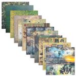 Бумага для скрапбукинга 30х30 см "Милитари", двусторонняя, 12 листов, 180 г/м2, ОСТРОВ СОКРОВИЩ, 665436