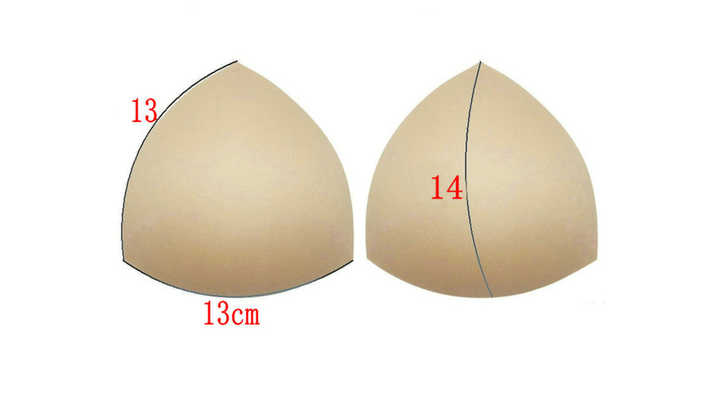 Чашки треугольные утолщенные бежевые ( 75А, 70В, 65С )