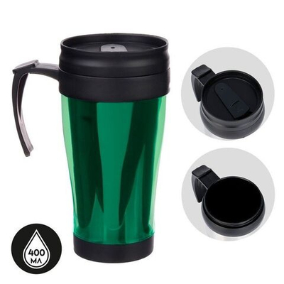 Зеленая термокружка «Визави» (Цвет: зеленый)