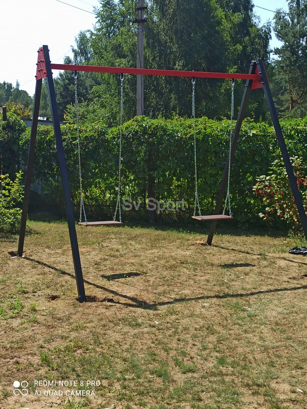 Монтаж уличных качелей Sv Sport