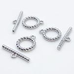 Замок-тоггл, цвет серебро, размер 12*10 мм, цена за 1 шт