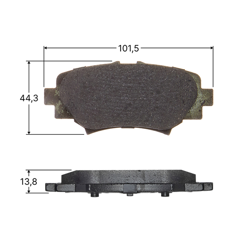 Колодки тормозные дисковые Avantech задние (противоскрипная пластина в компл.) AV4404