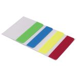 Закладки-выделители листов клейкие BRAUBERG пластиковые, 38х51 мм, 4 цвета х 6 листов, 126697