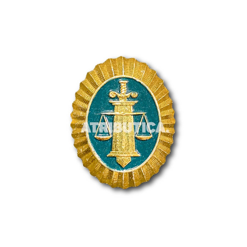 Кокарда ФССП России Малая Золотистая | ATRIBUTICASTORE.RU