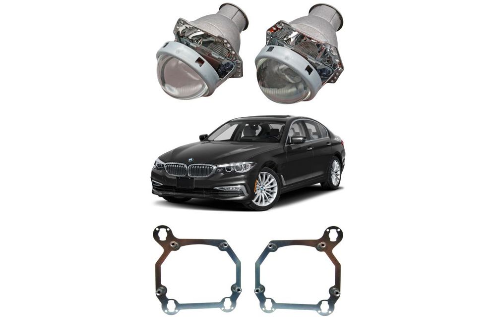 Готовый комплект для замены штатных линз в секцию дальнего света BMW 5 VII G30/G31 2017-2020