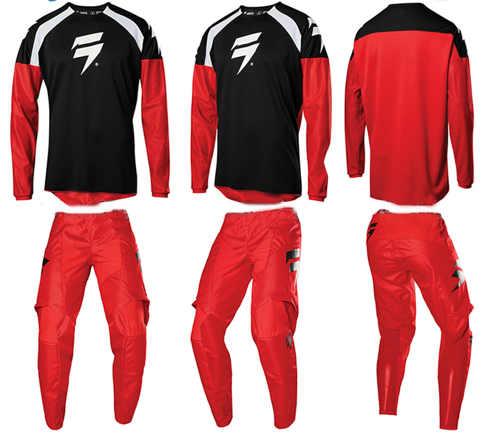 костюм кроссовый SHIFT WHIT3 Label чёрно-красный XL