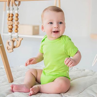 Short-sleeved bodysuit 3-18 months - Lime