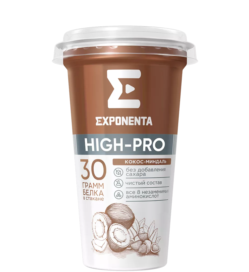 Напиток  кисломоч. HIGH-PRO кокос-миндаль 250гр