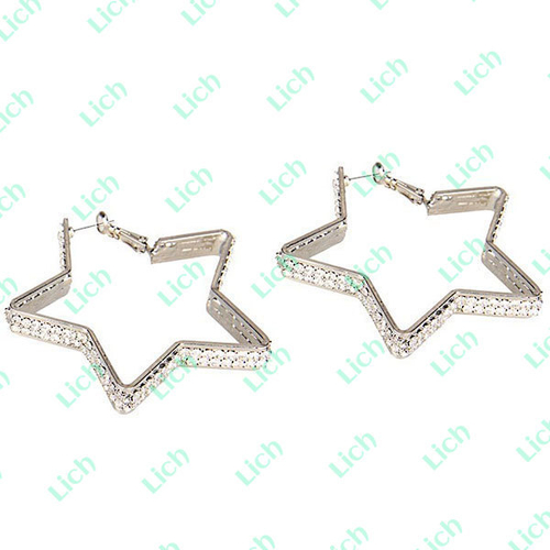 Серьги-звездочки с кристаллами Diamond Star