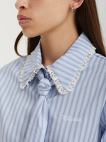 Женская Рубашка Stripe Lace Tie