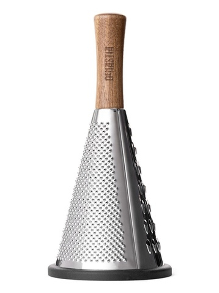 Терка DeNASTIA круглая, дерев ручка с нерж сталью, 11,3x24