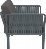 Кресло пластиковое с подушками Siesta Contract Portofino Lounge, темно-серый, темно-серый