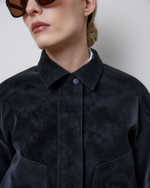 Куртка утепленная из искусственной замши черный