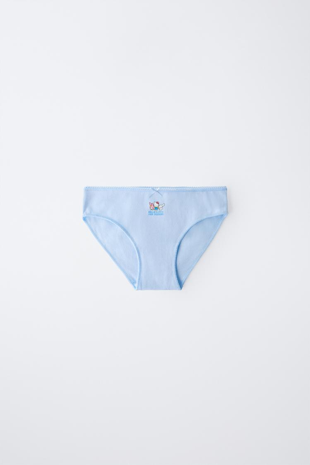 ZARA НАБОР ИЗ ТРЕХ ТРУСОВ С ПРИНТОМ HELLO KITTY AND FRIENDS © SANRIO, СИНИЙ