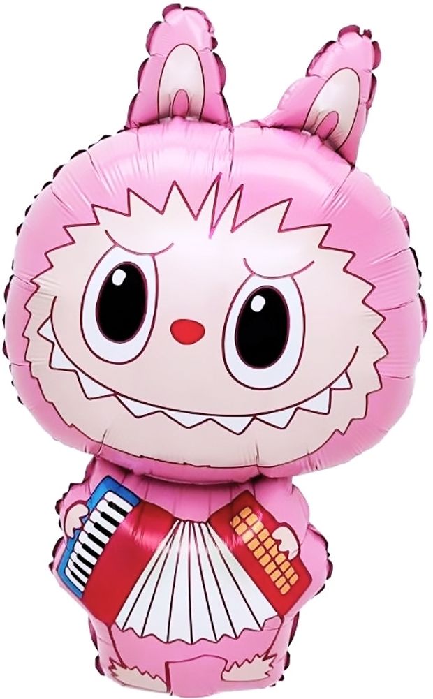 К  Фигура Плюшевый эльф с гармошкой, Розовый (БГ-)