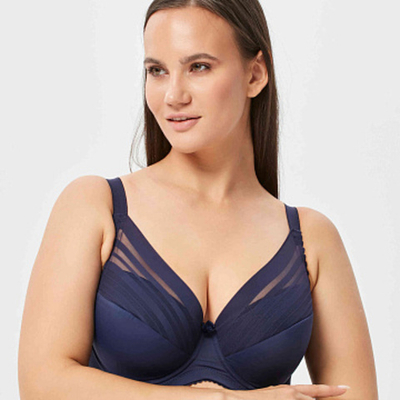 Бюстгальтер Полупоролоновая чашка Темно-синий Прибалтика